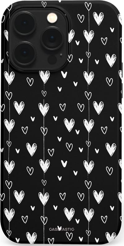 Casetastic Hoesje Geschikt voor Apple iPhone 14 Pro Max Magsafe - Stijlvolle Beschermende Duo-layer Case - Hangend Hartje