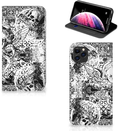 Mobiel BookCase Apple iPhone 11 Pro Max Skulls Angel