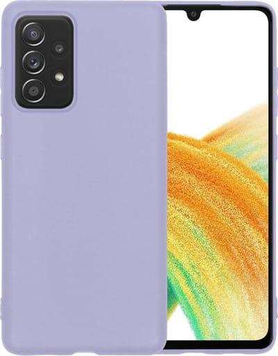 Hoesje - Geschikt voor Samsung Galaxy A33 - Sterk & Shockproof - Siliconen Case - Hoes Cover - Telefoonhoes - Lila