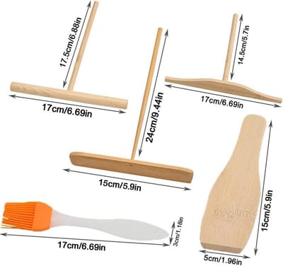 Pannenkoeken Spreizer Spatel Set - 5 Stuks Keukengerei voor Perfecte Pannenkoeken