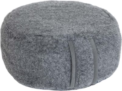 Meditatiekussen antraciet merino wol - Lotus | Yoga kussen