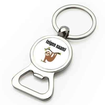 Akyol - luiaard met eigen naam flesopener - Luiaard - luiaard liefhebbers - iemand die houdt van luiaards - verjaardag - cadeau - kado - 9 bij 3 cm