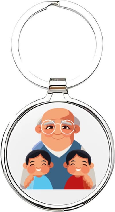 Akyol - opa Sleutelhanger - Opa - de allerliefste opa - opa sleutelhanger - grootvader sleutelhanger - sleutelhanger voor opa - familie sleutelhanger - verjaardagscadeautje - cadeau voor opa - grandfather - pake - 4 x 7,5 CM