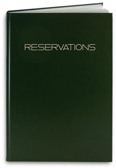 Reserveringsboek - Tafelboek - Diner Planning - 365 dagen - 8 7/8X13 1/2 - Groen