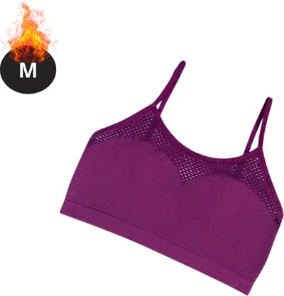 Bovista BH Zonder Beugel - Zonder Bandjes - Push-up Bh's - Comfort Beha - Comfortabel - Sexy - Donkerpaars - Maat M