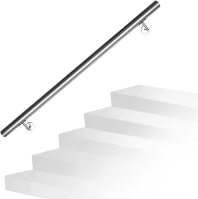 Roestvrije trapleuning 120 cm voor binnen- en buitentrappen, duurzame veiligheidsleuningen