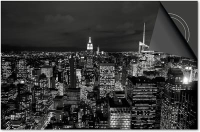 Inductie beschermer 60x60 - afdekplaat inductie mat - Dietrix Kookplaat beschermer - Exclusief - Steden - New York Zwart Wit
