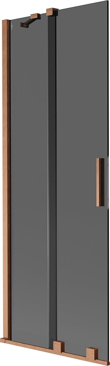Mexen Velar badwand - 2-delige schuifwanden 70 x 150 , grafiet, geborsteld koper - 896-070-000-41-65
