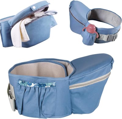 Draagzak - Baby heupdrager - Baby comfort - Verstelbare band - 70-114 cm - Blauw