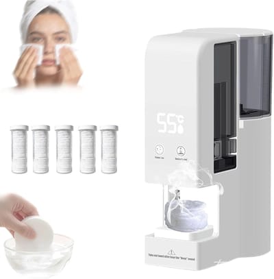 Warme Handdoek Dispenser - Gezichtsdoek Warmer - Huidverzorging Thuis - Constante 55°C Temperatuur - 160x100x250mm - Wit