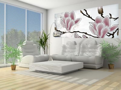 Flowers Magnolia Branch Photo Wallcovering
