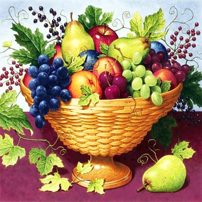 5D DIY Diamond schilderij fruit borduurwerk kruissteek Strass mozaïek Home Decor 30X30CM yellow
