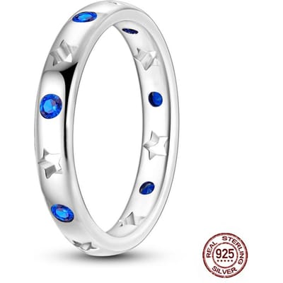 Bagues de mariage authentiques originales en zircon arc-en-ciel pour femmes Cercle en cuivre Motif luciole Marguerite Étoile-Lune Style rose Bague de doigt Cœur Bijoux de mode 7