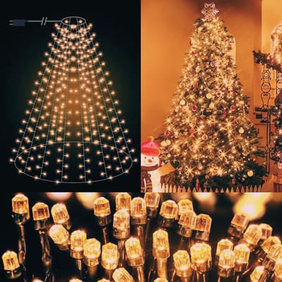 Warmwitte Kerstboomverlichting Met 400 LED's - 8 Modi - 2M x 10 Slinger - IP44 Waterdicht - Voor Binnen En Buiten – Perfect Voor 150-240 CM Dennenboom