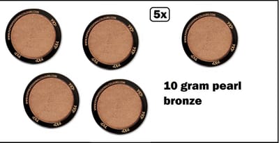 5x PXP Professional Colours 10 gram pearl bronze - Schmink brons festival thema feest party fun