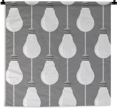 Wandkleed - Wanddoek - Lampen - Patronen - Retro - 90x90 cm - Wandtapijt