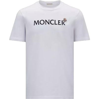 Moncler SS23 Letter Logo Korte Mouw T-shirt Heren Tops I20918C000478390T001 XL white