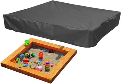 Zandbakdeken - Afdekking voor zandbak - Buiten spelen - Waterdicht en diervrij - 120x120 cm - Grijs