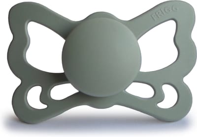 FRIGG BUTTERFLY Fopspeen 1 stuks - Siliconen - Maat 2 - vanaf 6 maanden - Sage