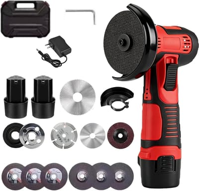 Haakse Slijper - Kleine Slijper - Materiaal Bewerken - Draadloos Gebruik - 18000 RPM - Rood