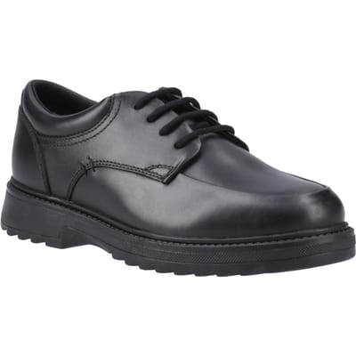 Hush Puppies Romeo Leren Zwarte Schoenen Voor Jongens