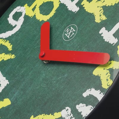 nXt Chalkboard – Wandklok – 30 cm – Plastic – Groen – Stil
