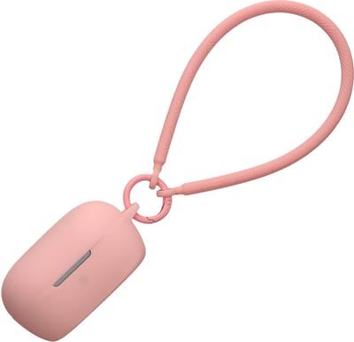 kwmobile oordopjes case geschikt voor Bose QuietComfort Earbuds hoesje - Oortjes cover met handstrap - In-ear koptelefoon hoes - Silicone in oudroze