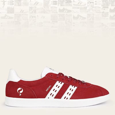 Heren Sneaker Medal - Donkerrood/Wit