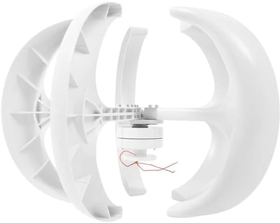 Verticale windturbine - Windgenerator - Energie opwekken - Hoge efficiëntie - 600W 12V - Wit