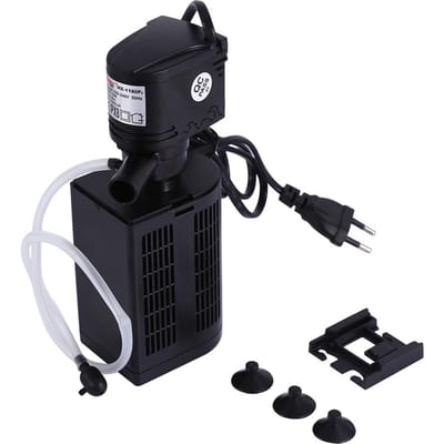 Filtre d'aquarium multifonction 3 en 1, pompe à oxygène submersible, purificateur d'eau (12W)