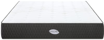 Vente-unique Set 180 x 200 cm bedbodem met witte opbergruimte + pocketverenmatras met kapokvezels, dikte 31 cm - SOREMA van NATUREA