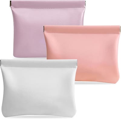 Kleine Make-up Tassen voor Handtassen, Waterdichte Cosmetica Opbergzakjes voor Sieraden, Mobiele Telefoons en Oordopjes (Roze, Taro Paars)