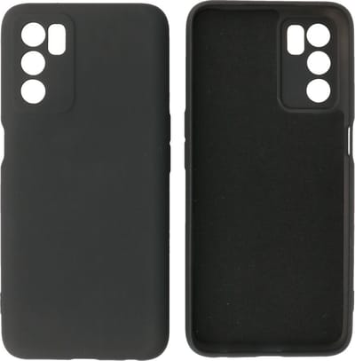 Oppo A16 Hoesje - 2.0mm Dikke Fashion Telefoonhoesje Backcover - Siliconen Hoesje - Zwart