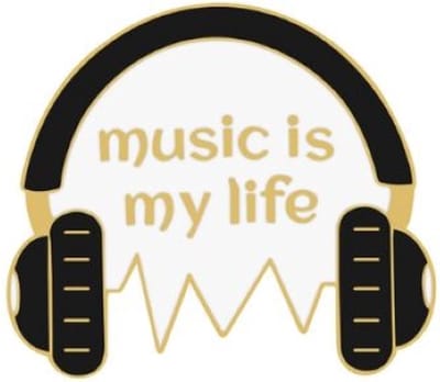 Pin Broche - enamel pin - kledingspeld - Music is my life
