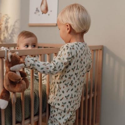 Little Dutch Pyjama - Maat 86/92 - Pyjama kinderen Jongens - Groen - Night Acorns & Leaves