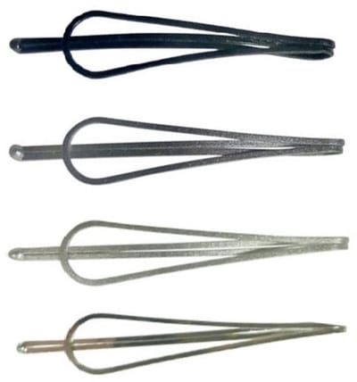 Haarsoires Haarspeld Schuifspeldjes 5cm - Druppel Vorm - Grijs Zilver - Set van 4 - Haarklem - Haarclip - Haaraccessoires voor Dames & Kinderen - Hair Clip - Decoratieve Haaraccessoire
