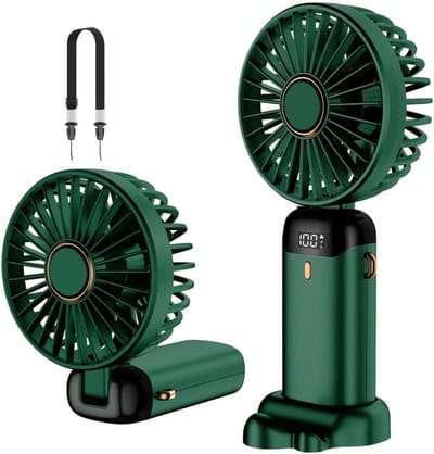 SnelShoppen - Rafada Handventilator Draagbare Mini-Ventilator Oplaadbaar 5 Snelheden 4200 mAh Accu Opvouwbare USB-Ventilator voor Kantoor Outdoor Camp