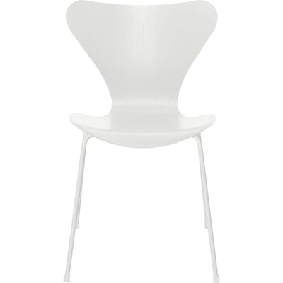 Fritz Hansen Serie 7 3107 stoel - gekleurd fineer - essen wit - wit