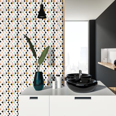Zelfklevende tegelmuurstickers voor keuken en badkamer - 9 luxe tegelstickers met marmerlook - 9 stickers van 10x10 cm