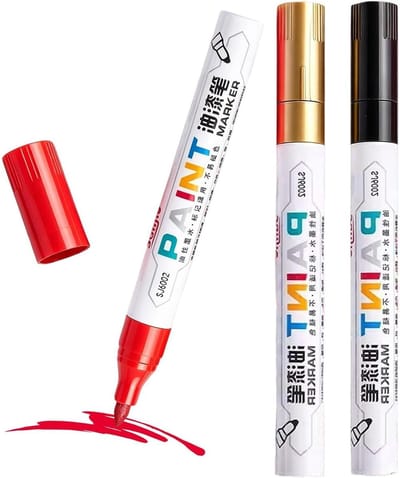 Grafsteen Marker - Inscriptie Pen - Onderhoud Herdenkingsplekken - Veelzijdige Oppervlakte Fixatie - 3-delige Set - Meerdere Kleuren