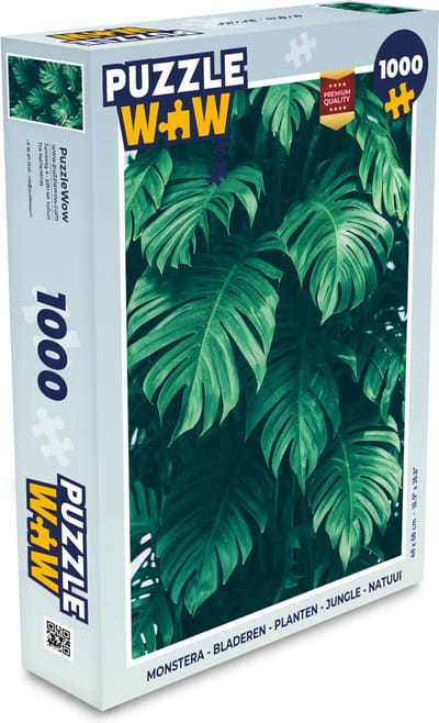 Puzzel Monstera - Bladeren - Planten - Jungle - Natuur - Legpuzzel - Puzzel 1000 stukjes volwassenen