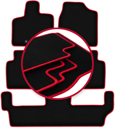 CARLUX-RED automatten voor: Chrysler Grand Voyager V 7-zits (2008-2016)
