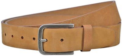 Landley Leren Jeans Riem Heren - Luxe Volnerf Nubuck Leer - Cognac - Lengte totaal 130 cm / Riemmaat 115