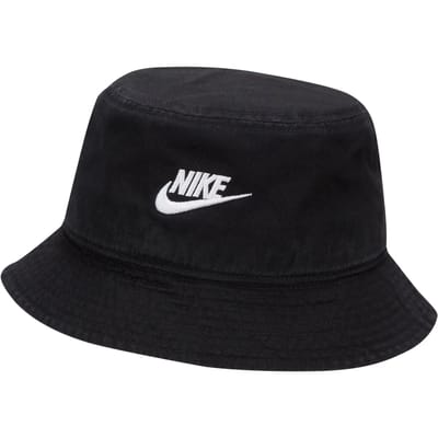 Nike Kids Bucket Hat Petten Unisex - Zwart - Maat 34 - 38 - Katoen