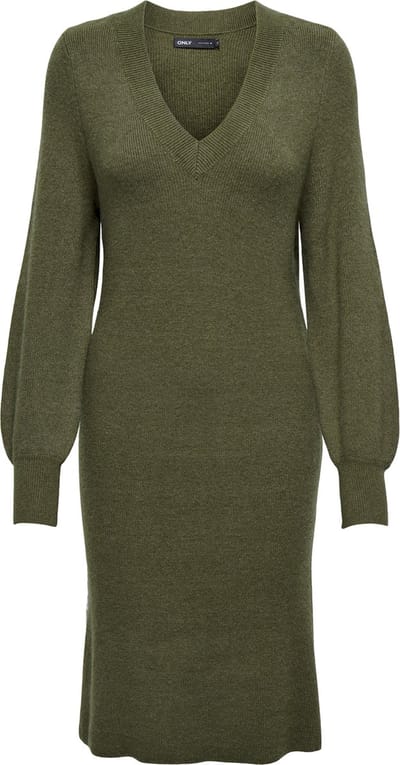 ONLY - ONLKATIA LS V-NECK DRESS KNT - Dames - Mini jurken