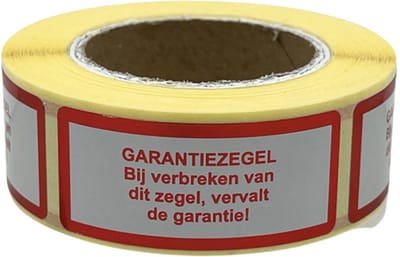 250x Garantie Etiketten 21x48mm | Retourpreventie stickers | Veiligheidzegels | Garantiezegels Webshop | Fraudepreventie | manipulatiebestendige stickers | Ter voorkoming van retourmisbruik | Duurzaam FSC Gecertificeerd en 40% biobased lijm