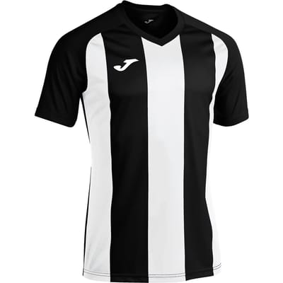 Joma Pisa II Shirt Korte Mouw Kinderen - Zwart / Wit | Maat: 152