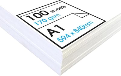 A1 Cartridge Papier voor Tekenen - 170gsm - Ideaal voor Droge Media - 100 Vellen