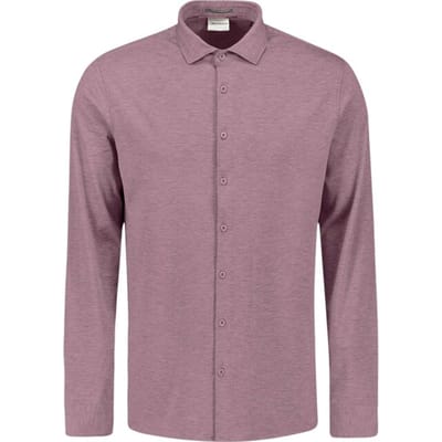 No Excess Shirt jersey melange stretch mauve