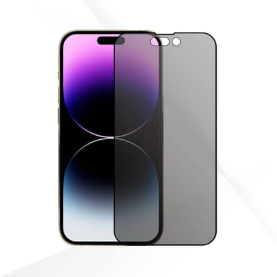 Mobile5 - Privacy Glas Screenprotector voor iPhone 17 Pro - Mat Privacy - Anti Reflectie - Kras en Valbestendig - Volledig schermvullend - Zwart omlijnd